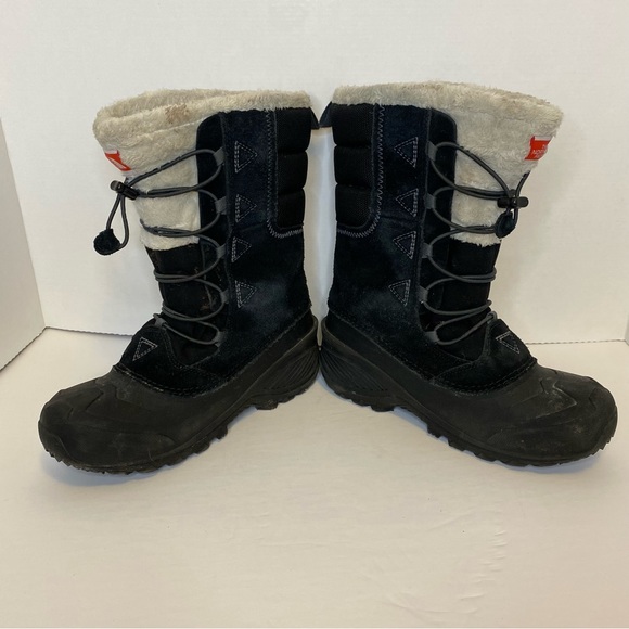 The North Face Boots Waterproof Lined Black & White Youth Size 5 - Picture 2 of 14